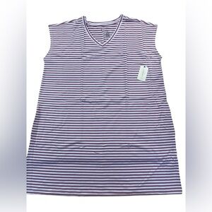 Tie Dye Stripe Dress Sleeveless 2X Plus